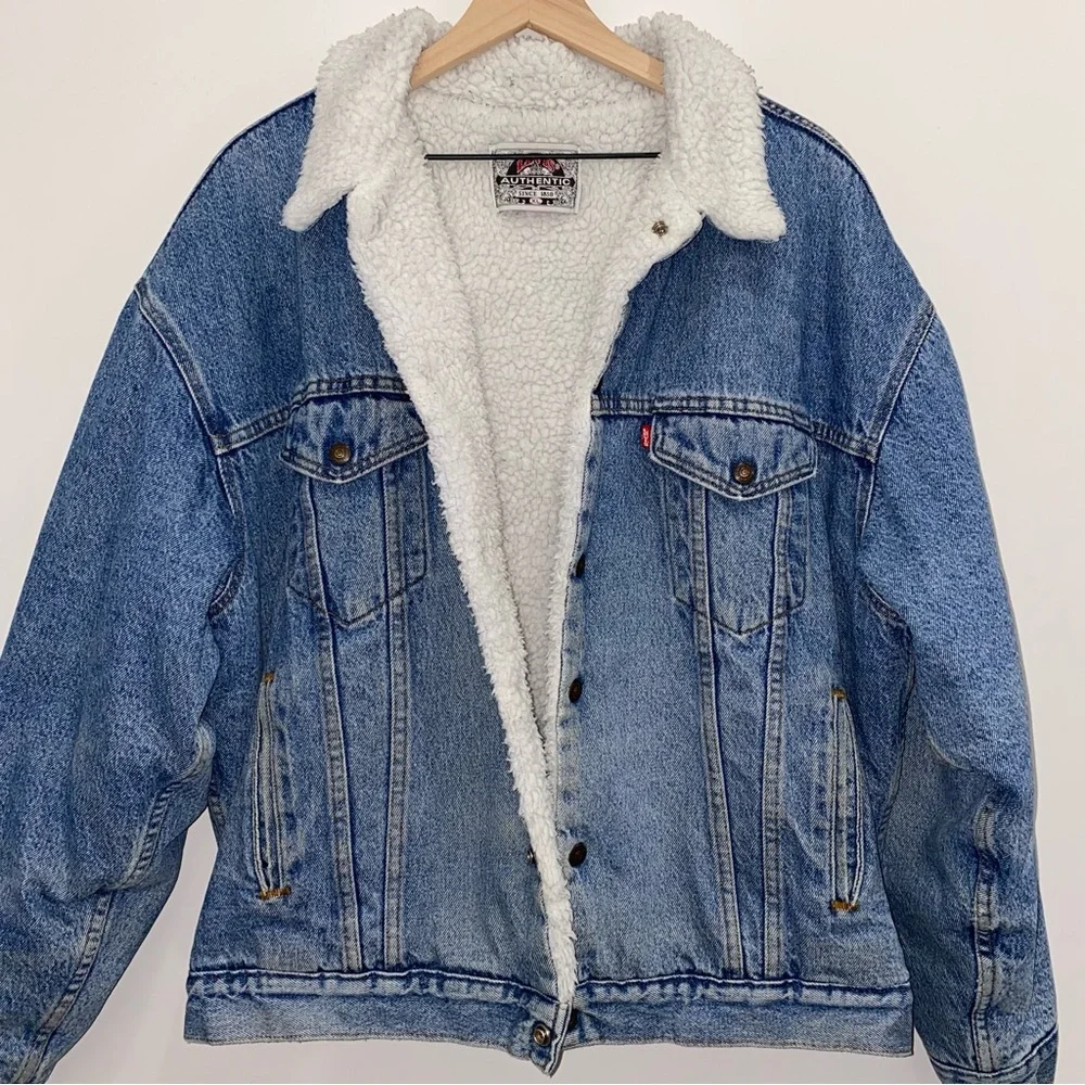 Vintage Levi’s Sherpa Lined Jean Trucker Jacket - Picture 12 of 16